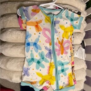 Little Sleepies Multicolor Balloon Animal Pajamas